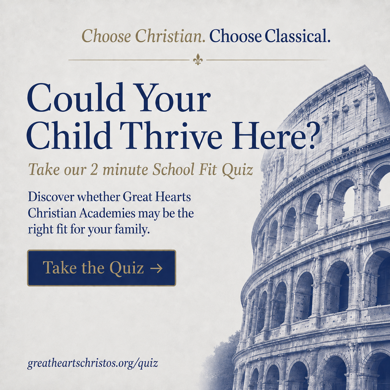Could your child thrive here? take a 2 minute school fit quiz